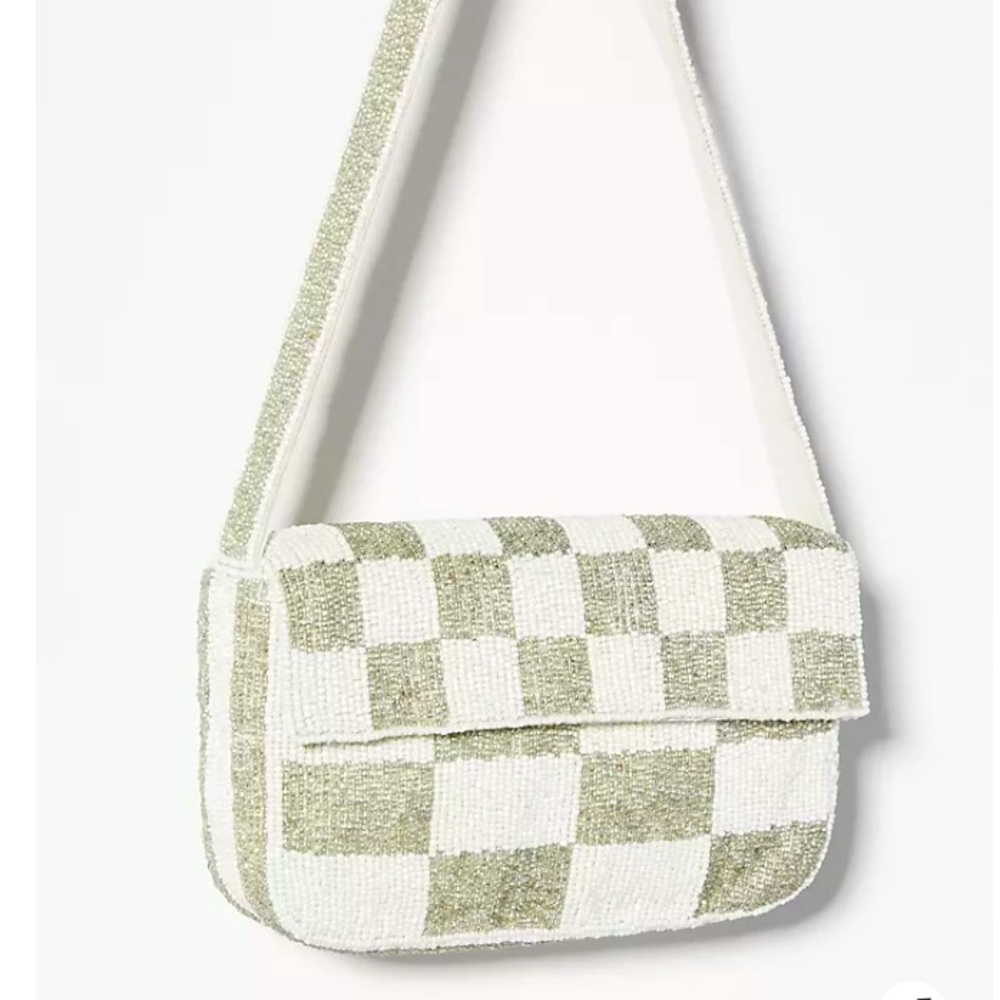 NWT Fiona beaded mint shoulder bag